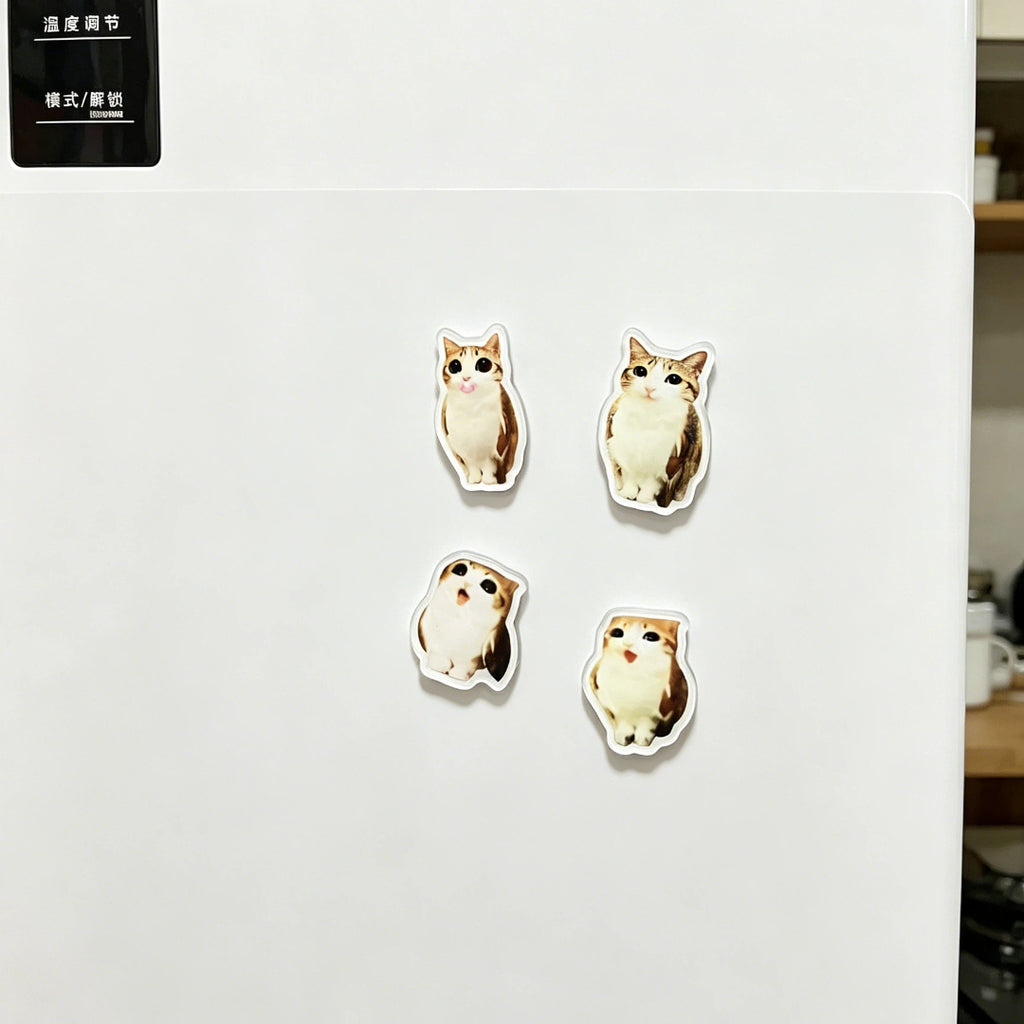 Meowl Series Fridge Magnets（Set of 4）