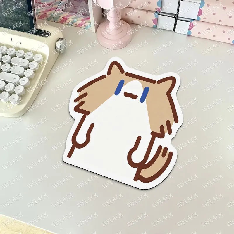 Monthly salary Cat Cute Cat Cartoon Diatom Mud Mouse Pad Dormitory Office Desk Dormitory Anti dirt and Anti slip Wrist Protection Desk Pad