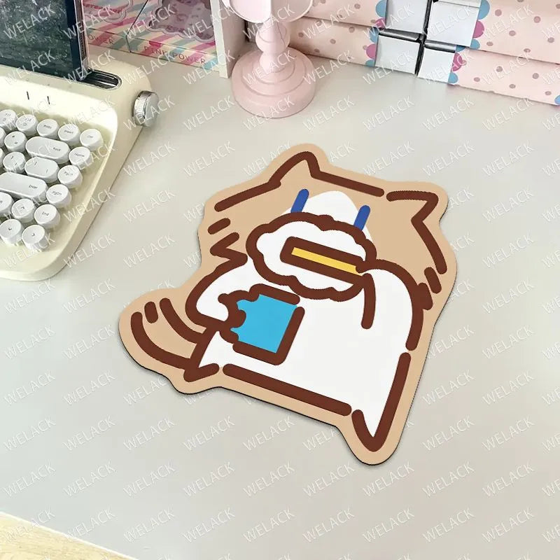 Monthly salary Cat Cute Cat Cartoon Diatom Mud Mouse Pad Dormitory Office Desk Dormitory Anti dirt and Anti slip Wrist Protection Desk Pad