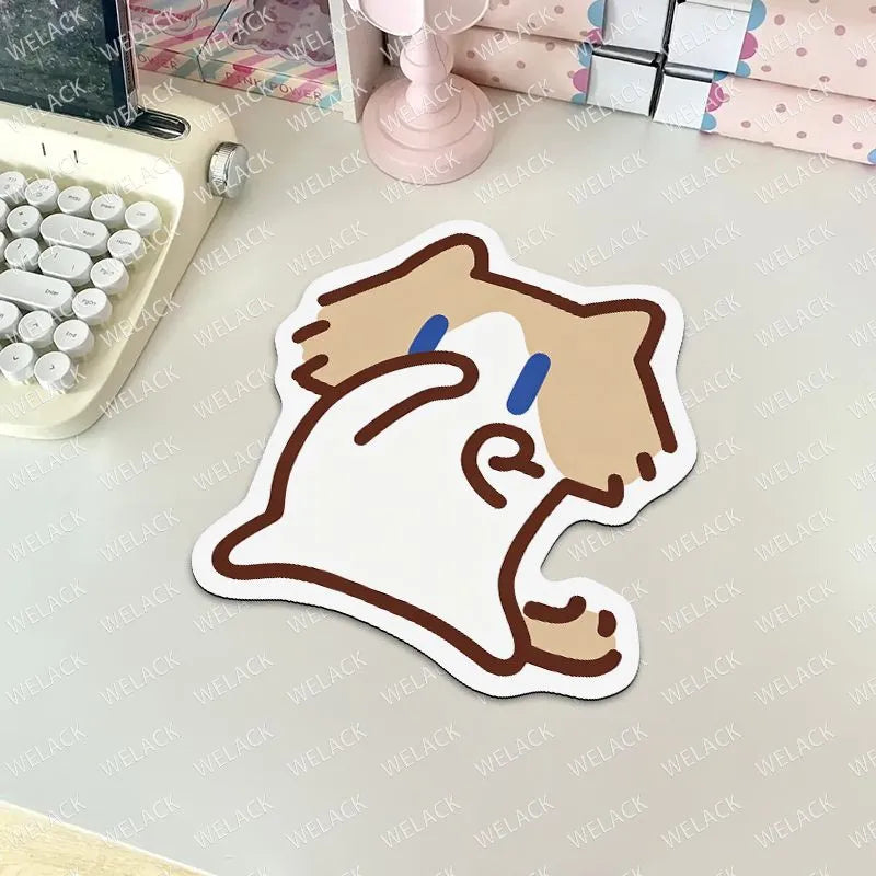 Monthly salary Cat Cute Cat Cartoon Diatom Mud Mouse Pad Dormitory Office Desk Dormitory Anti dirt and Anti slip Wrist Protection Desk Pad