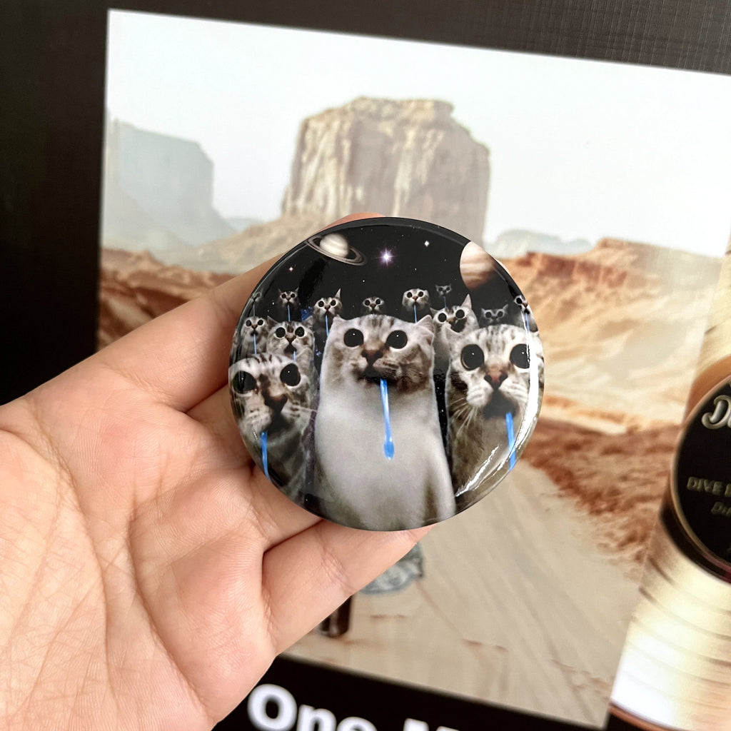 Drooling Kitten Badge