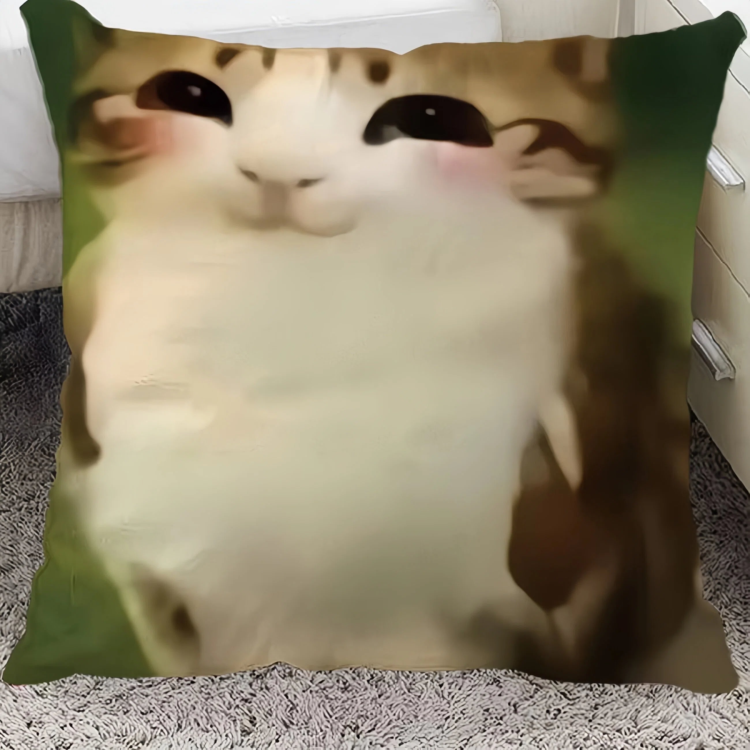 Meowl Meme Double Sided Pillow Cover,（ No Filler）