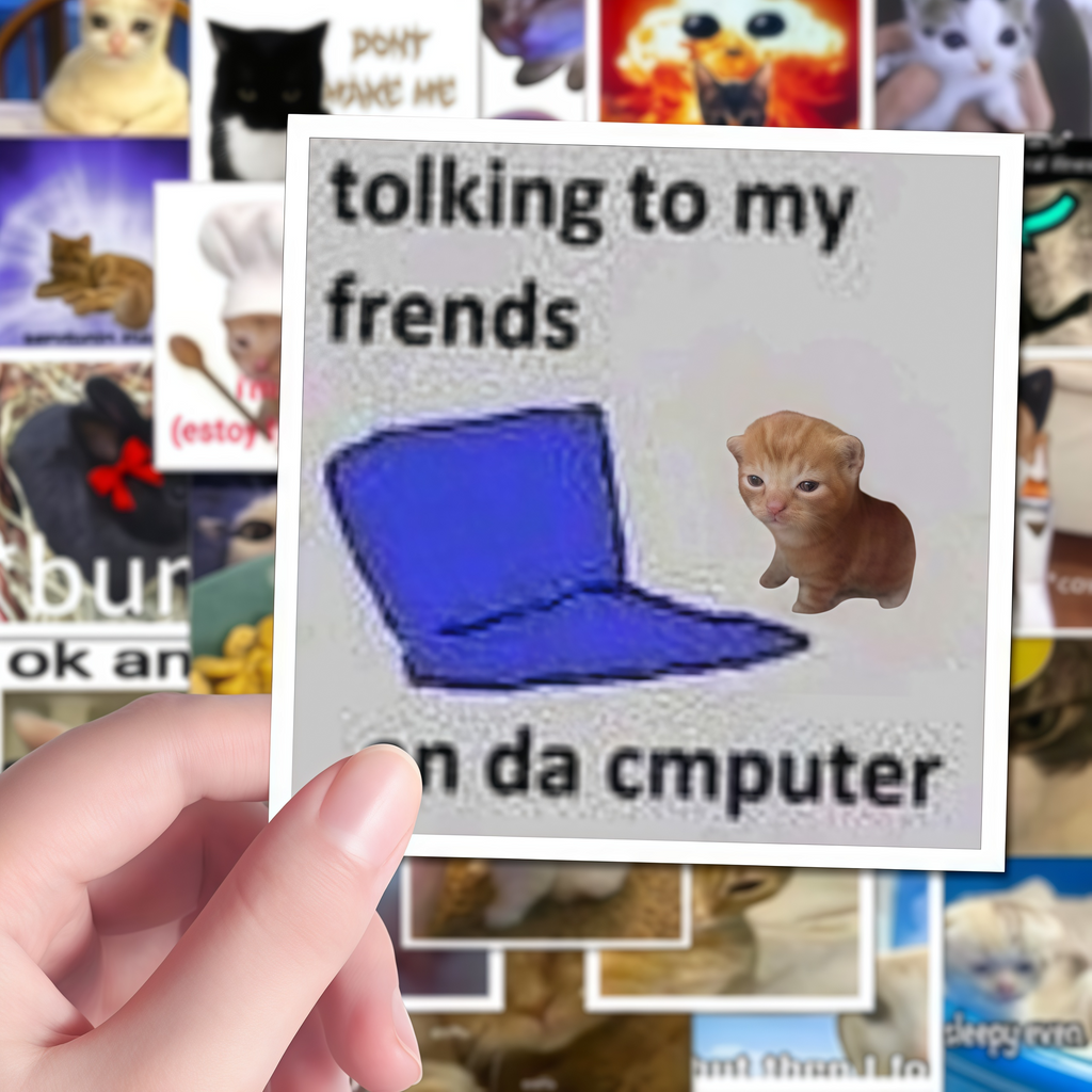62 funny cat stickers