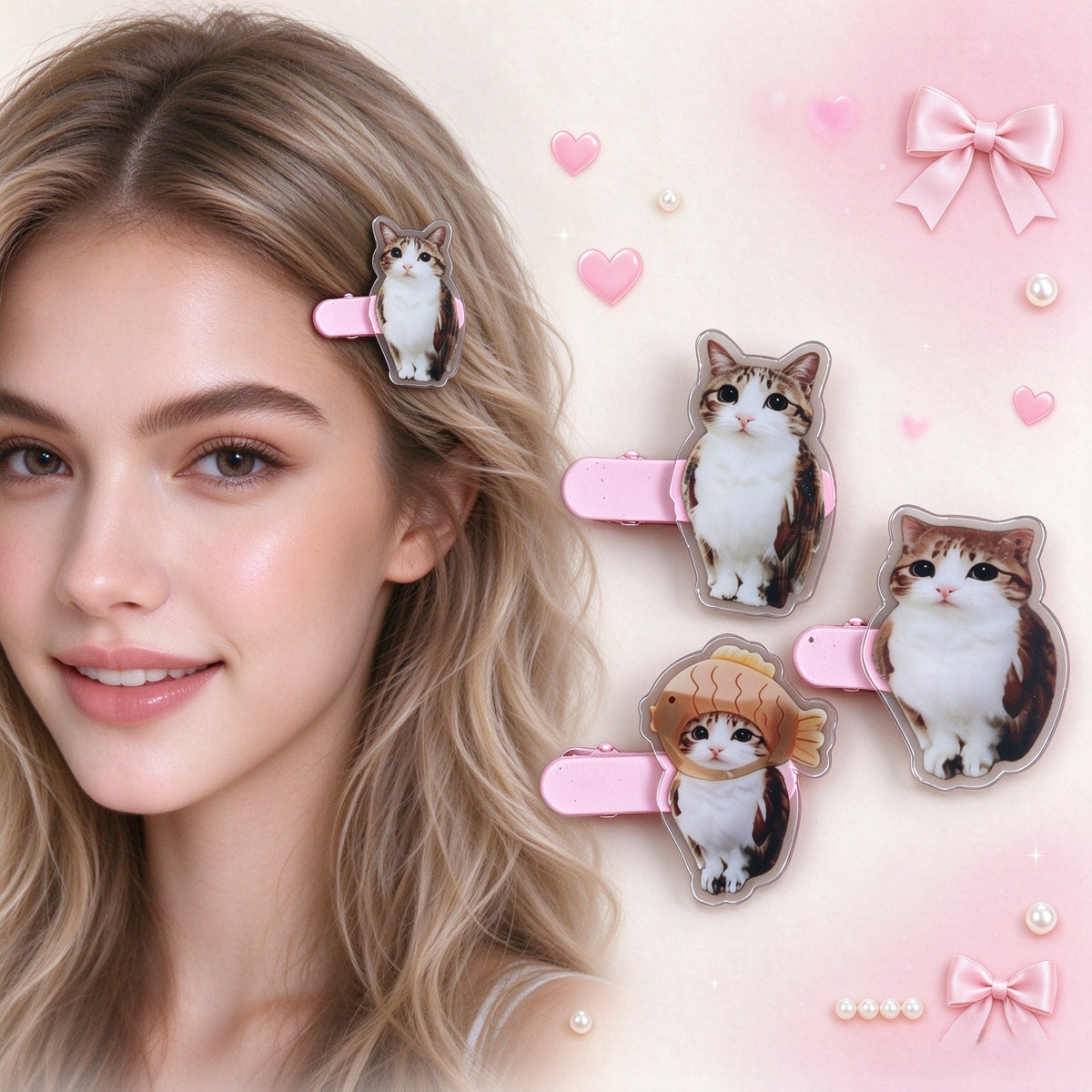 Meowl Series Cute Hair Clips (Set of 3)
