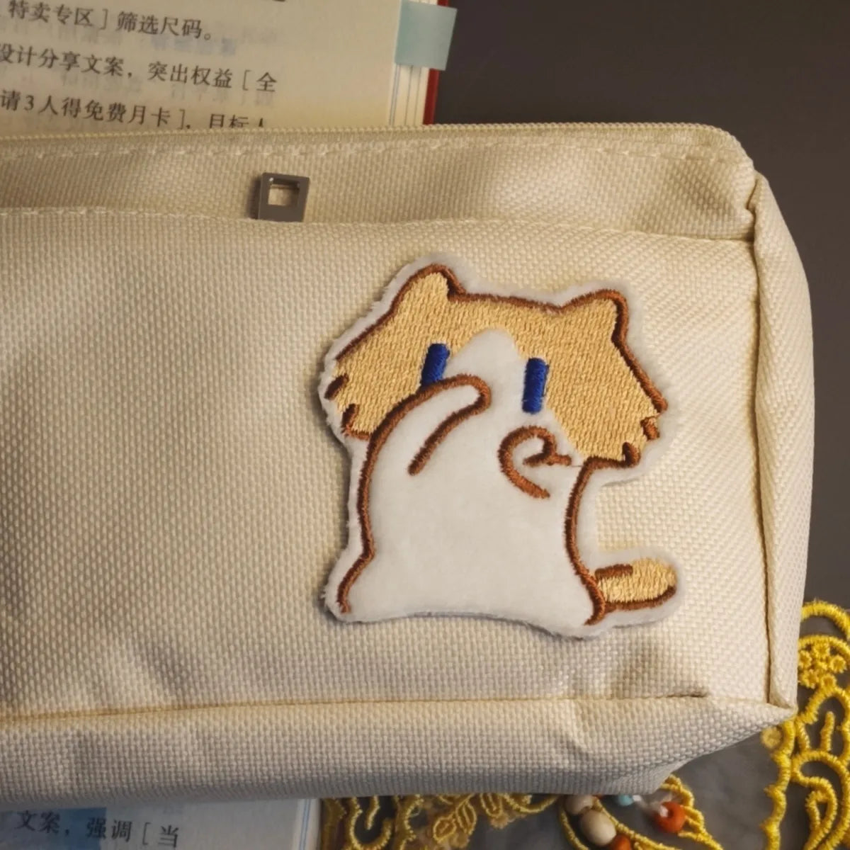 Monthly salary cat stationery storage bag