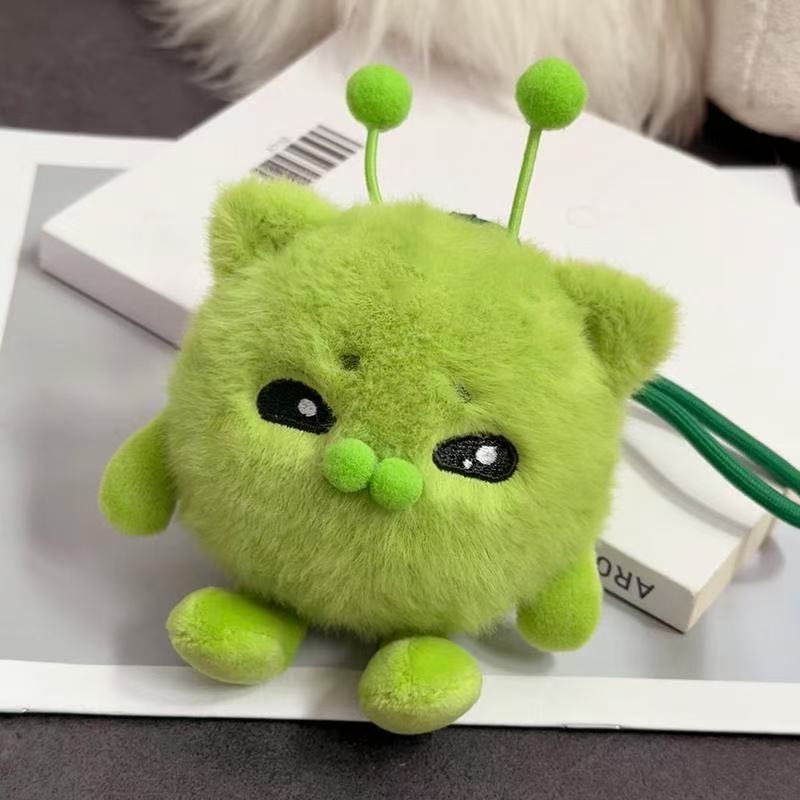 Banana Haji Mi Green Alien Cat Egg Plush Charm