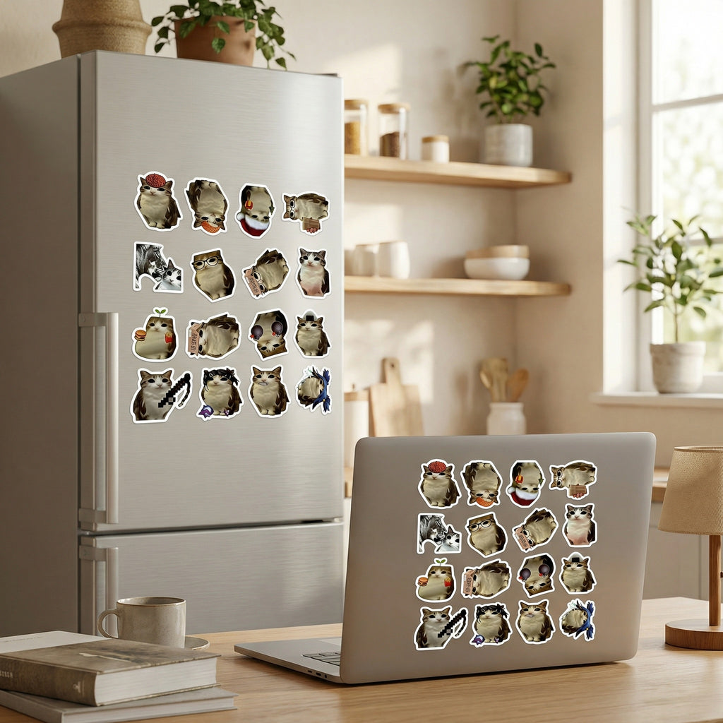 Meowl Cute Abstract Meme Stickers