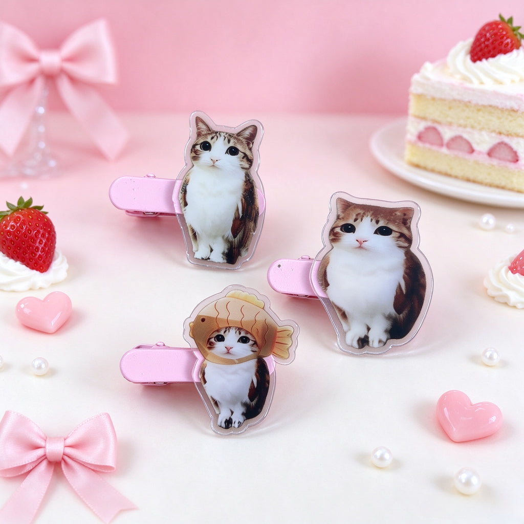 Meowl Series Cute Hair Clips (Set of 3)