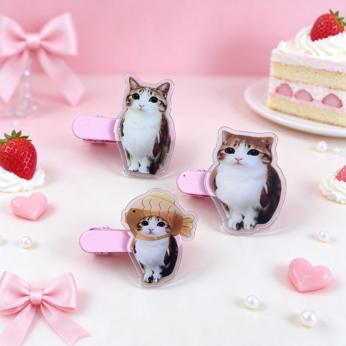 Meowl Series Cute Hair Clips (Set of 3)
