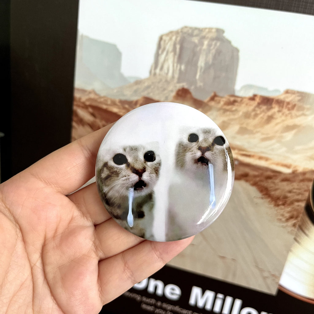 Drooling Kitten Badge