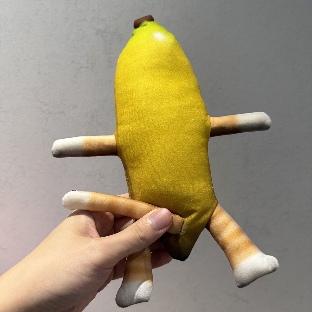 Meme Plush Charm, Banana Cat & Alien Cat with Built-in Wire Skeleton