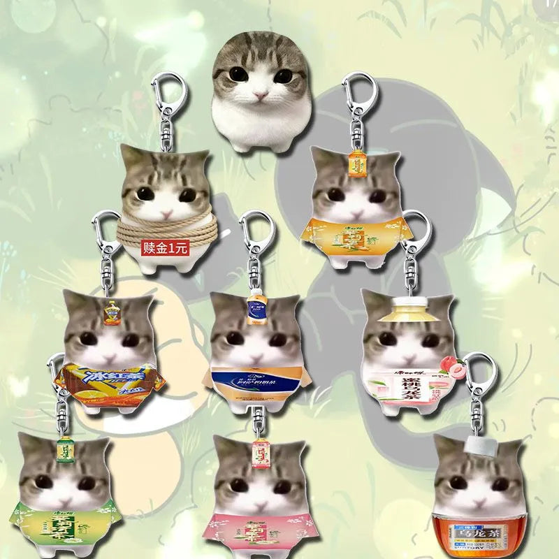 Crispy Triangle Cat Meme Keychain