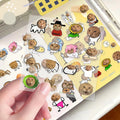 Round headed Cat Stickers for the Elderly