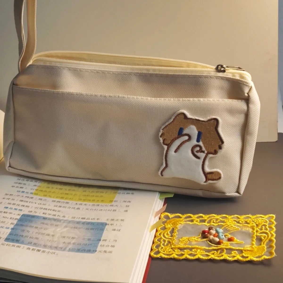 Monthly salary cat stationery storage bag
