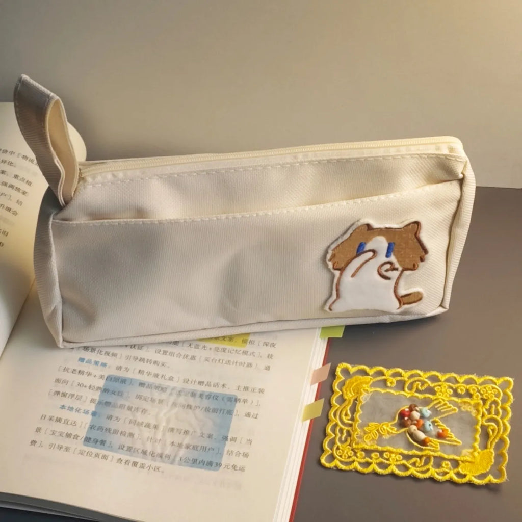 Monthly salary cat stationery storage bag