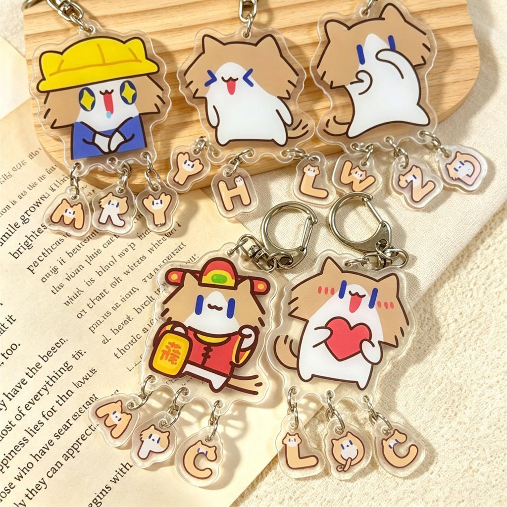 Salary Cat Kitten Keychain