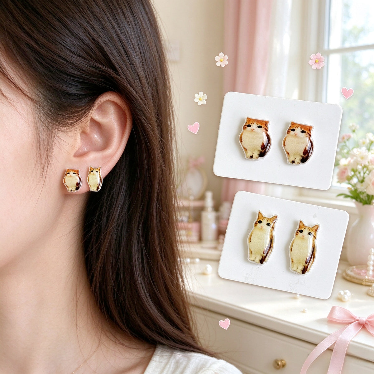Meowl Cute Stud Earrings(925 Sterling Silver Posts)