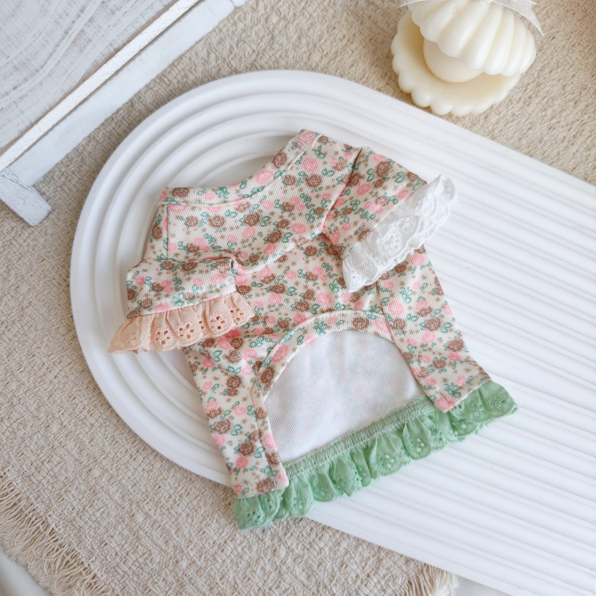 Cute Floral Daisy Pet Blouse, Lightweight Summer Outfit for Small Puppies and Kittens
