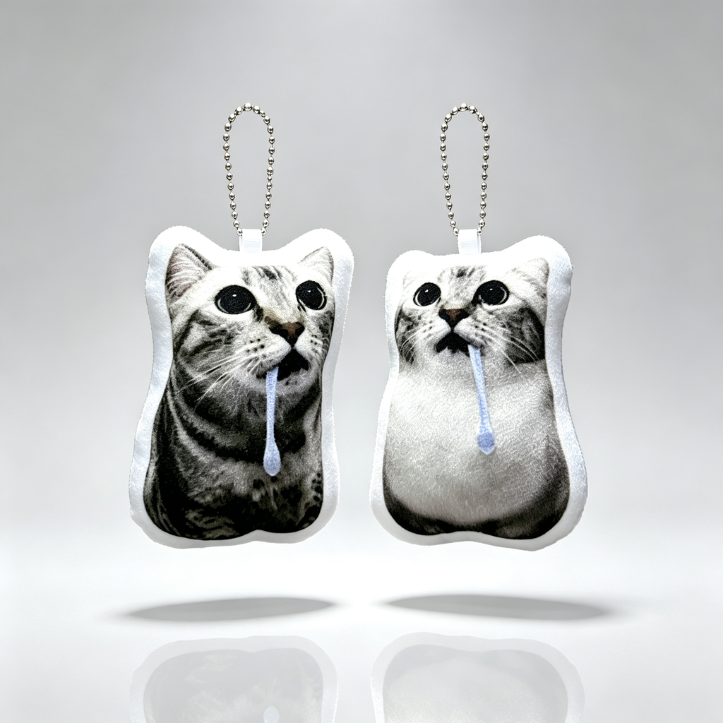 Drooling Cat Plush Charm