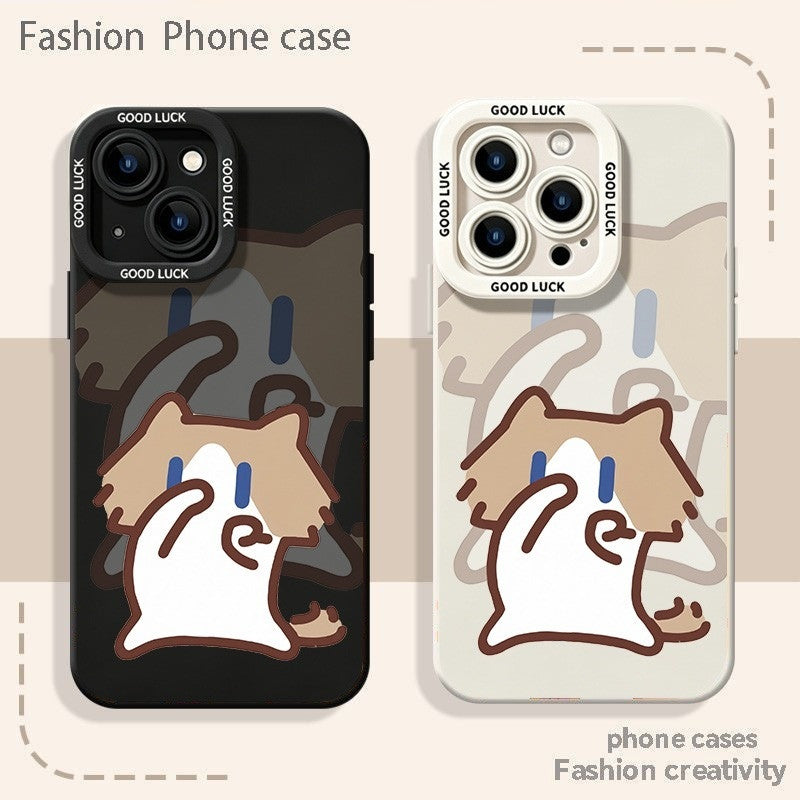 Cute Monthly‑salary Cat Phone Case Compatible with iPhone
