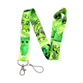 Green Alien Cat Card Holder With Phone Strap