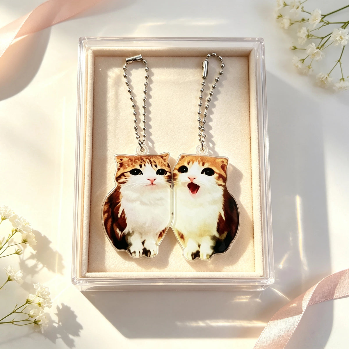 Meowl Kitten Magnetic Keychains (Set of 2)