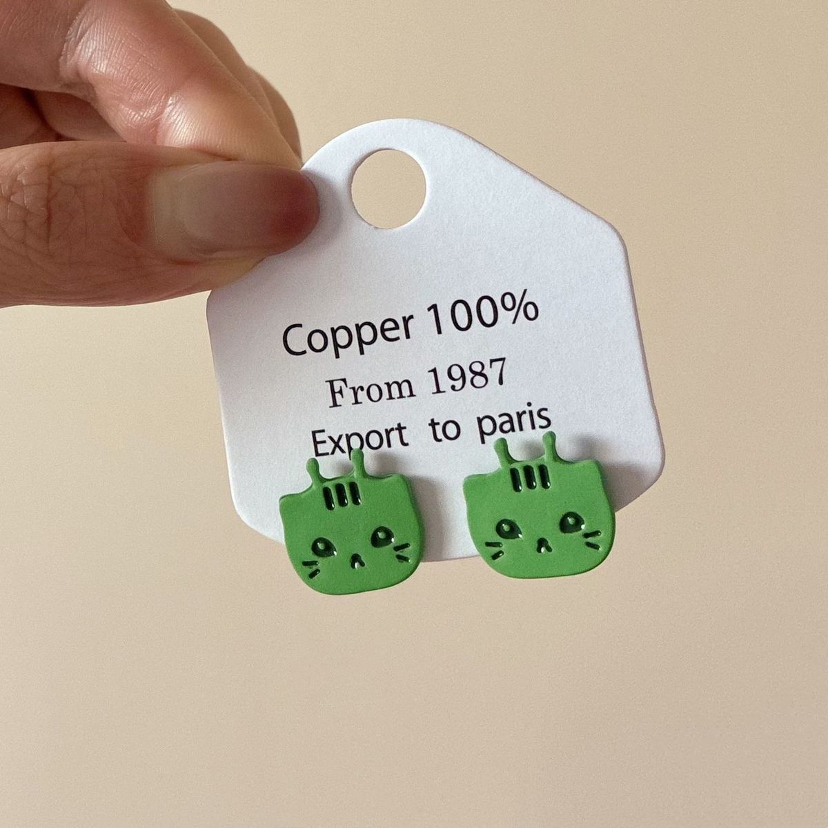 Alien Cat Stud Earrings