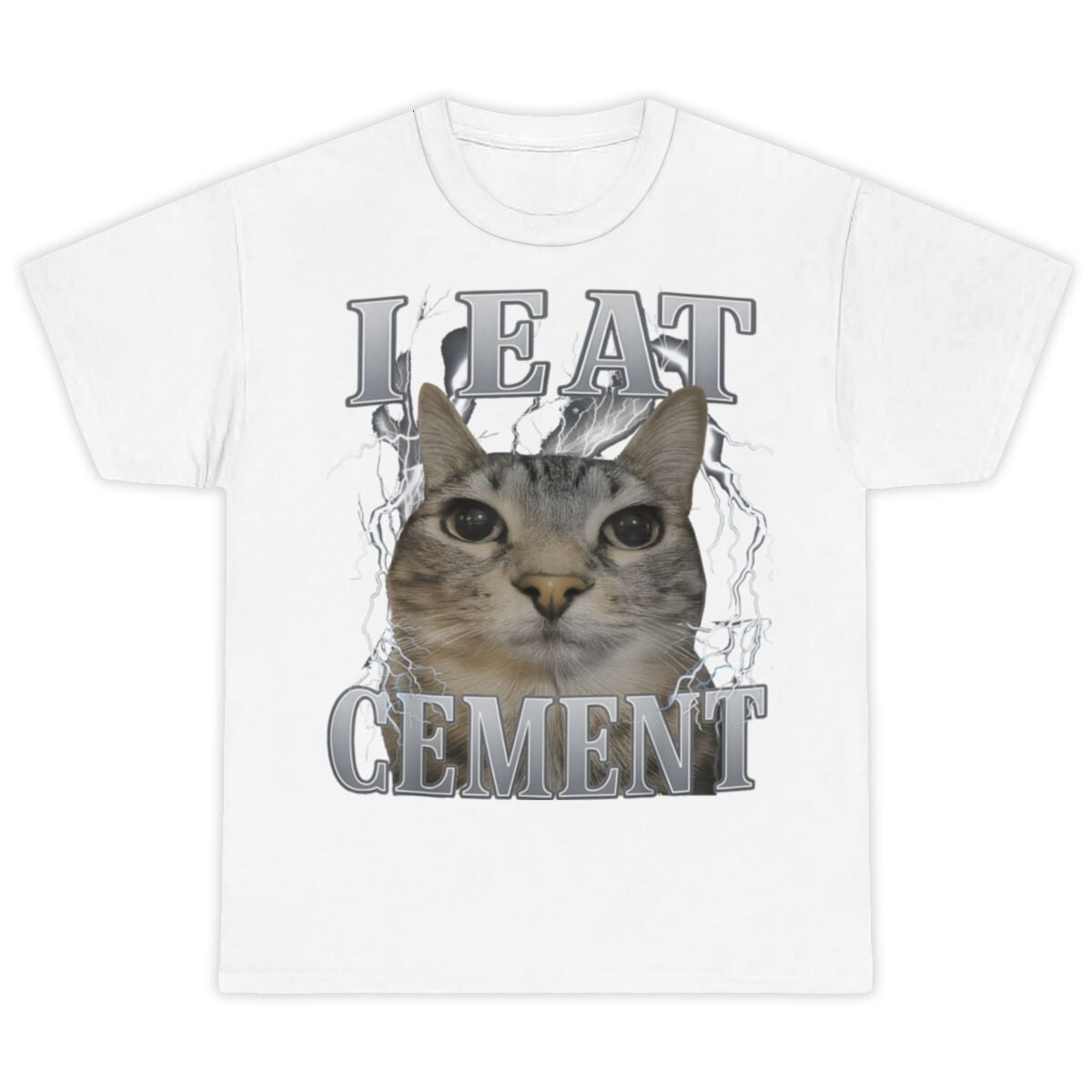 Funny Cat Meme Crew Neck T-Shirt