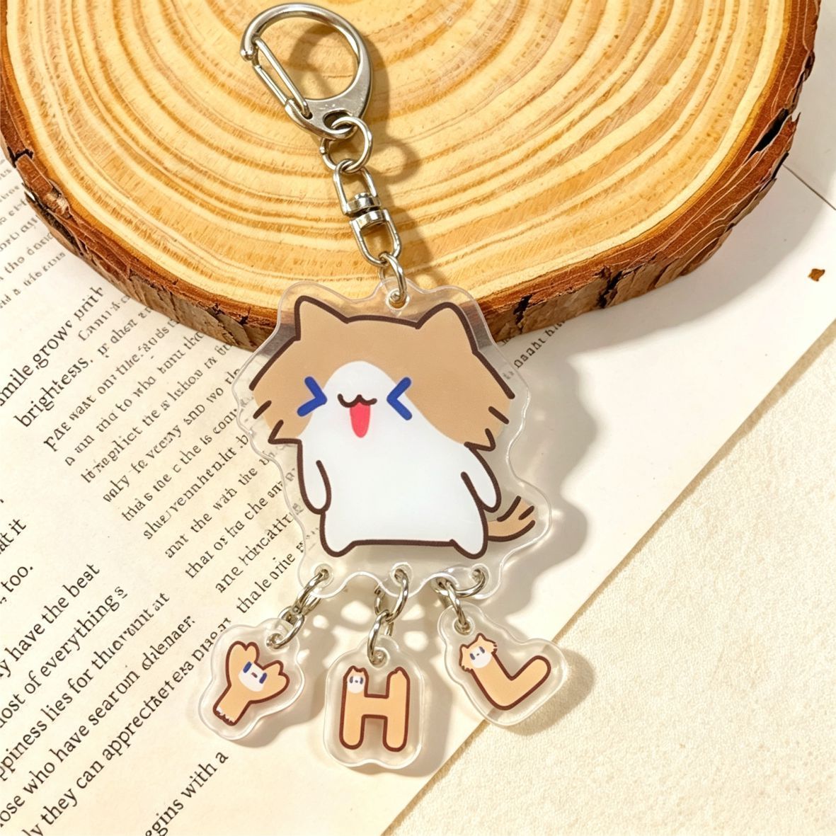 Salary Cat Kitten Keychain