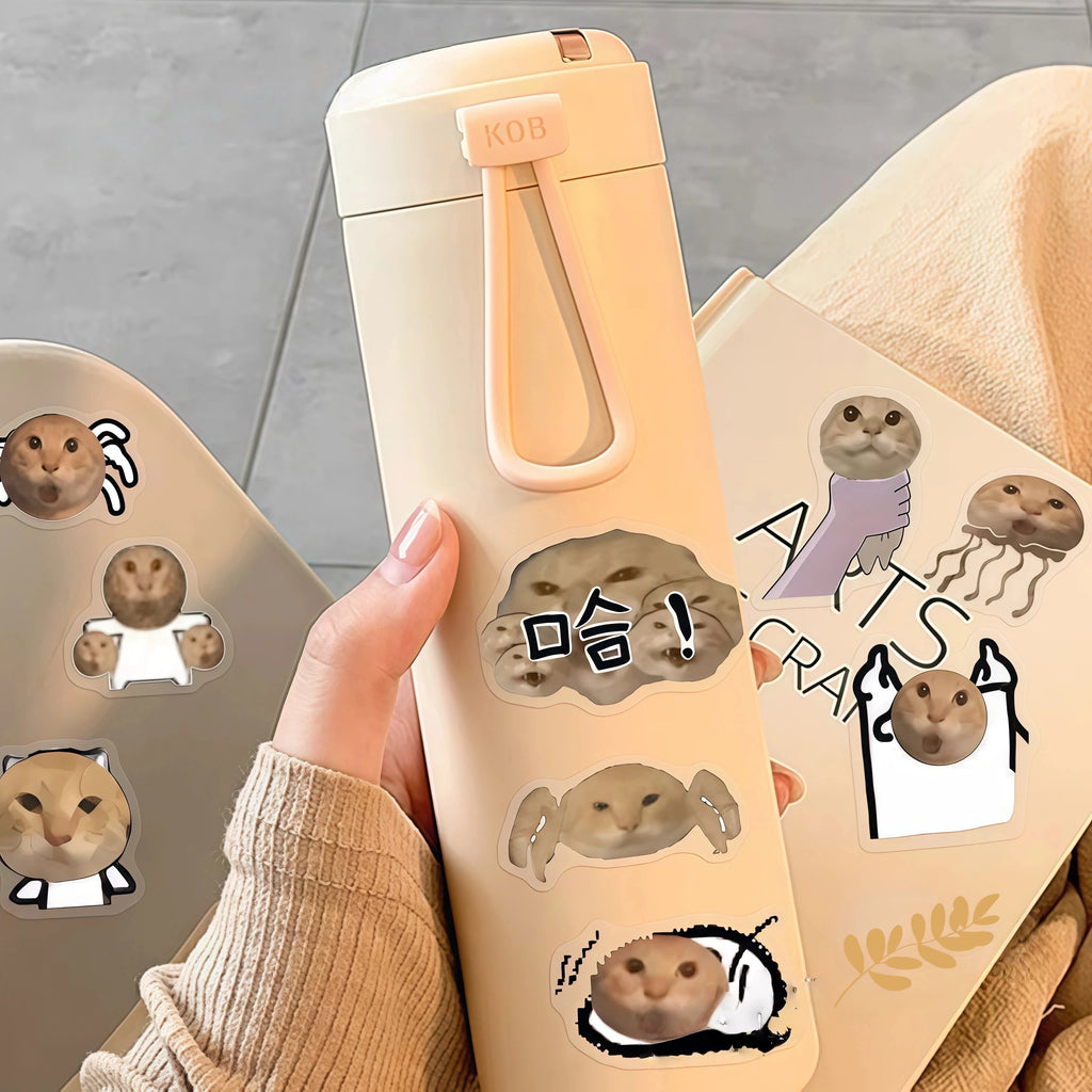 Round headed Cat Stickers for the Elderly