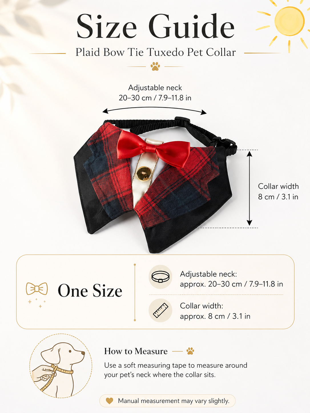 Plaid Tuxedo Dog Collar with Red Bow Tie, Adjustable Formal Pet Suit Collar, Elegant Puppy Neck Accessory for Wedding, Party & Photoshoot