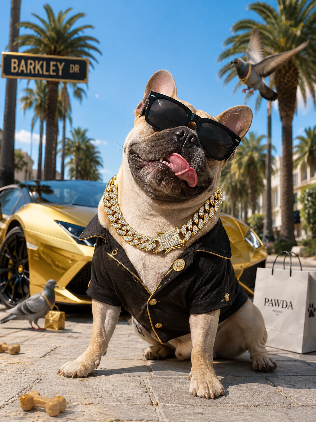 Rhinestone Gold Cuban Link Pet Necklace, Hip Hop Bling Dog Chain, Adjustable Sparkly Puppy Jewelry for Party Photoshoot