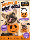 Halloween Pumpkin Jack-o'-lantern Pet Bib, Tie-On Felt Dog Bandana, Cute Puppy Halloween Costume Accessory for Party & Photography