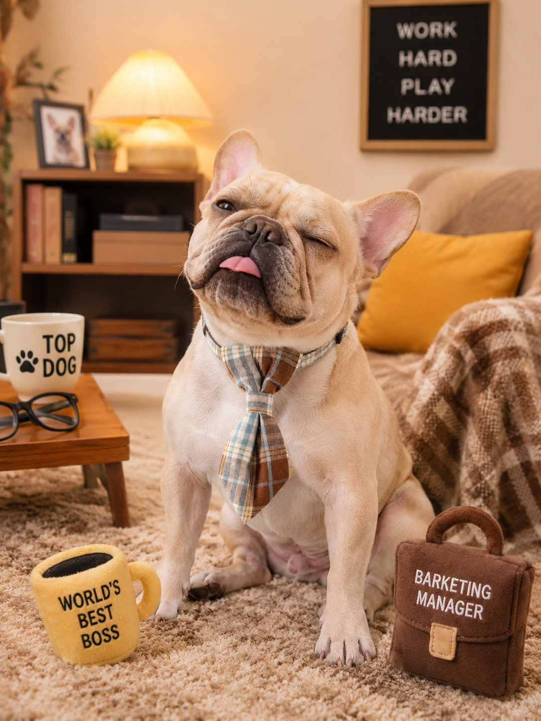 Brown Plaid Pet Bow Tie Collar, Adjustable Soft Fabric Dog Bowtie, Classic Gentleman Puppy Accessory for Party, Wedding & Pet Photoshoot