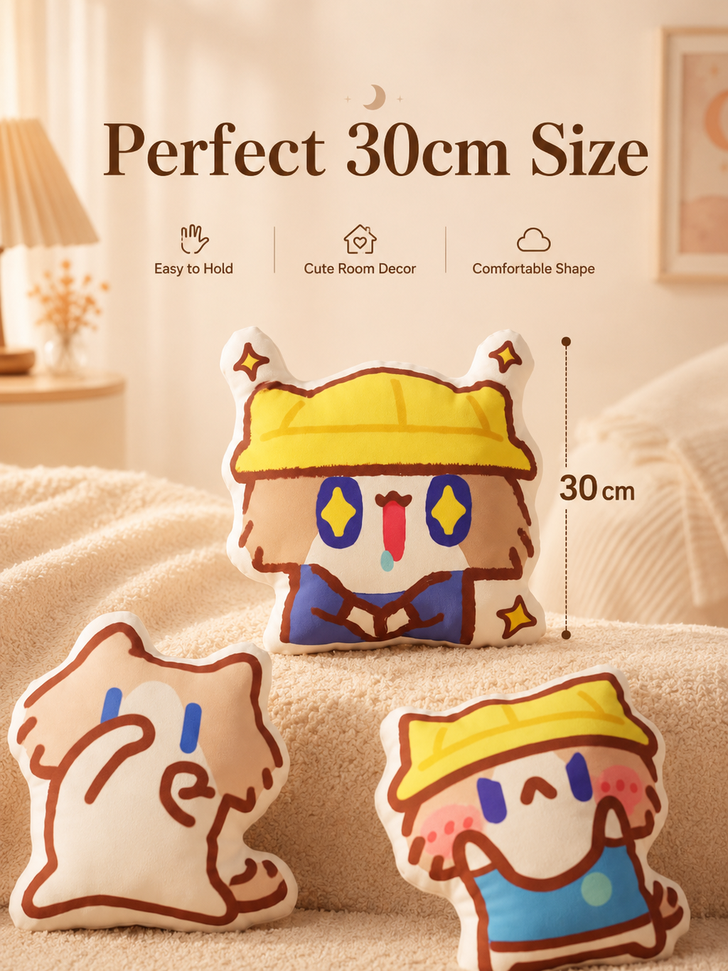 Cute Monthly Salary Cat Plush Pillow, Kawaii Cartoon Cat Stuffed Doll, Soft Throw Cushion Waist Support Plush Toy, Lovely Cat Character Decor Gift