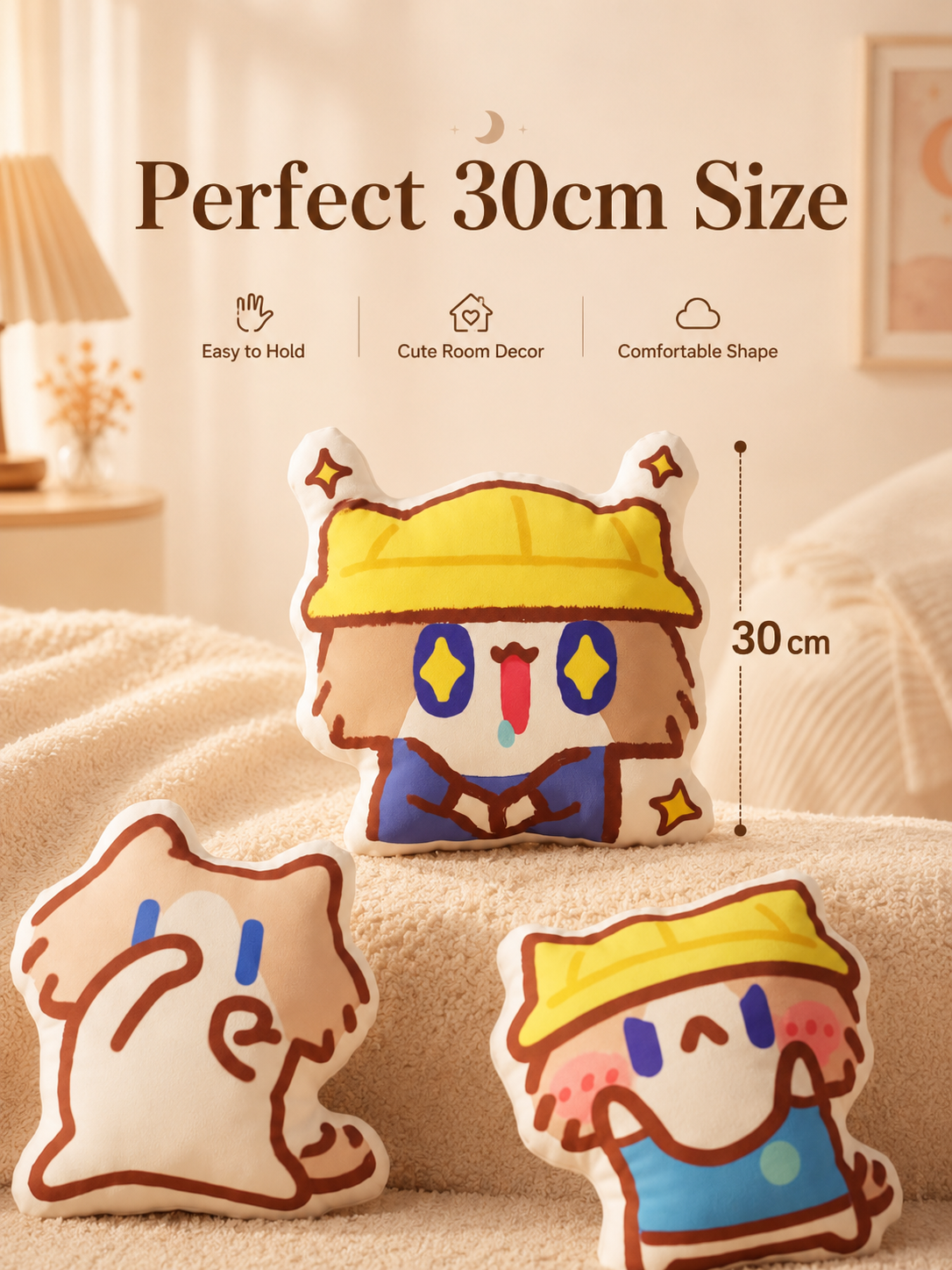 Cute Monthly Salary Cat Plush Pillow, Kawaii Cartoon Cat Stuffed Doll, Soft Throw Cushion Waist Support Plush Toy, Lovely Cat Character Decor Gift