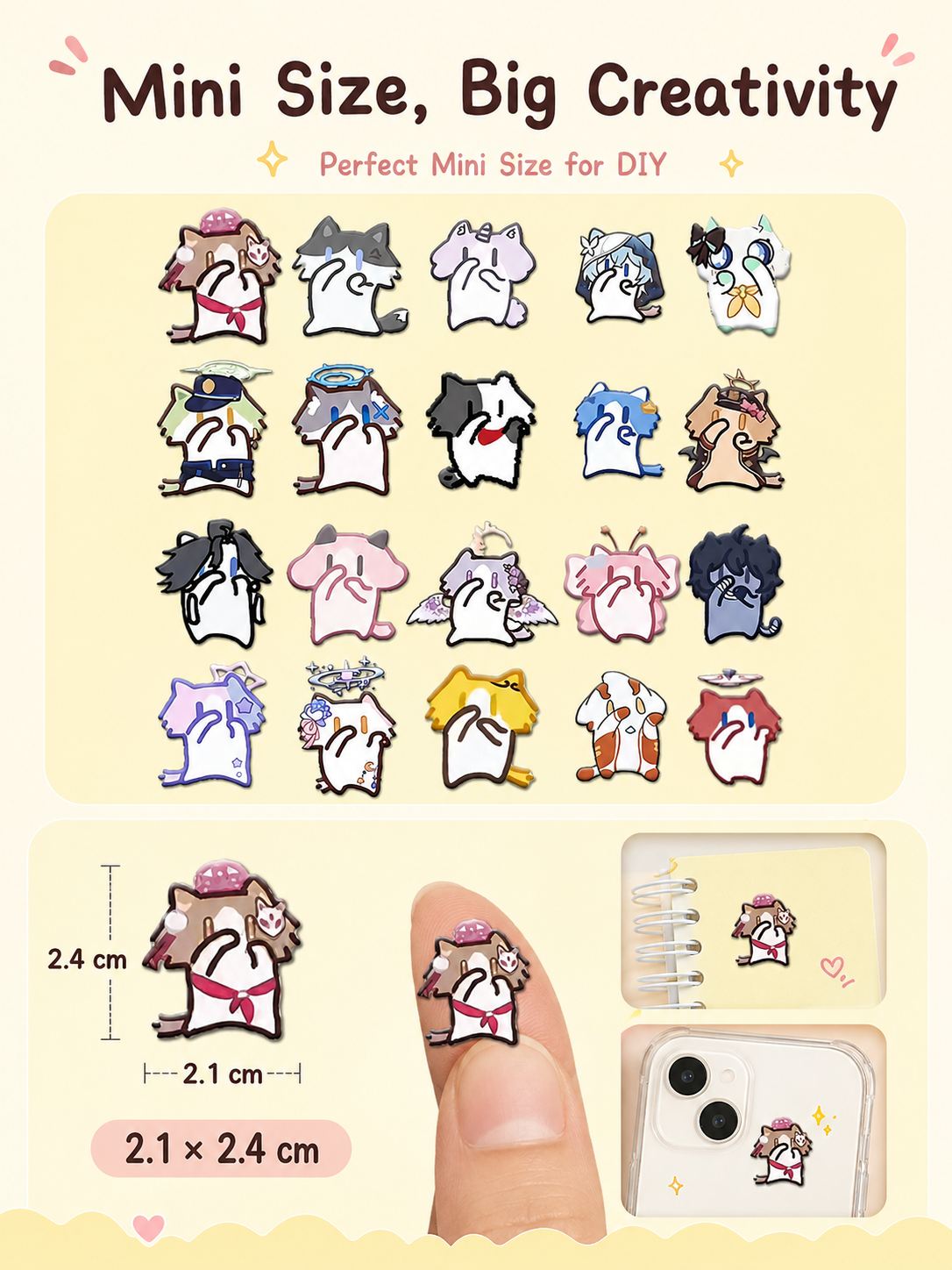 Cute Monthly Salary Cat Transfer Stickers, Kawaii Cartoon Cat Clear Waterproof Stickers, DIY Decorative Decals for Phone Case Water Bottle Laptop Journal