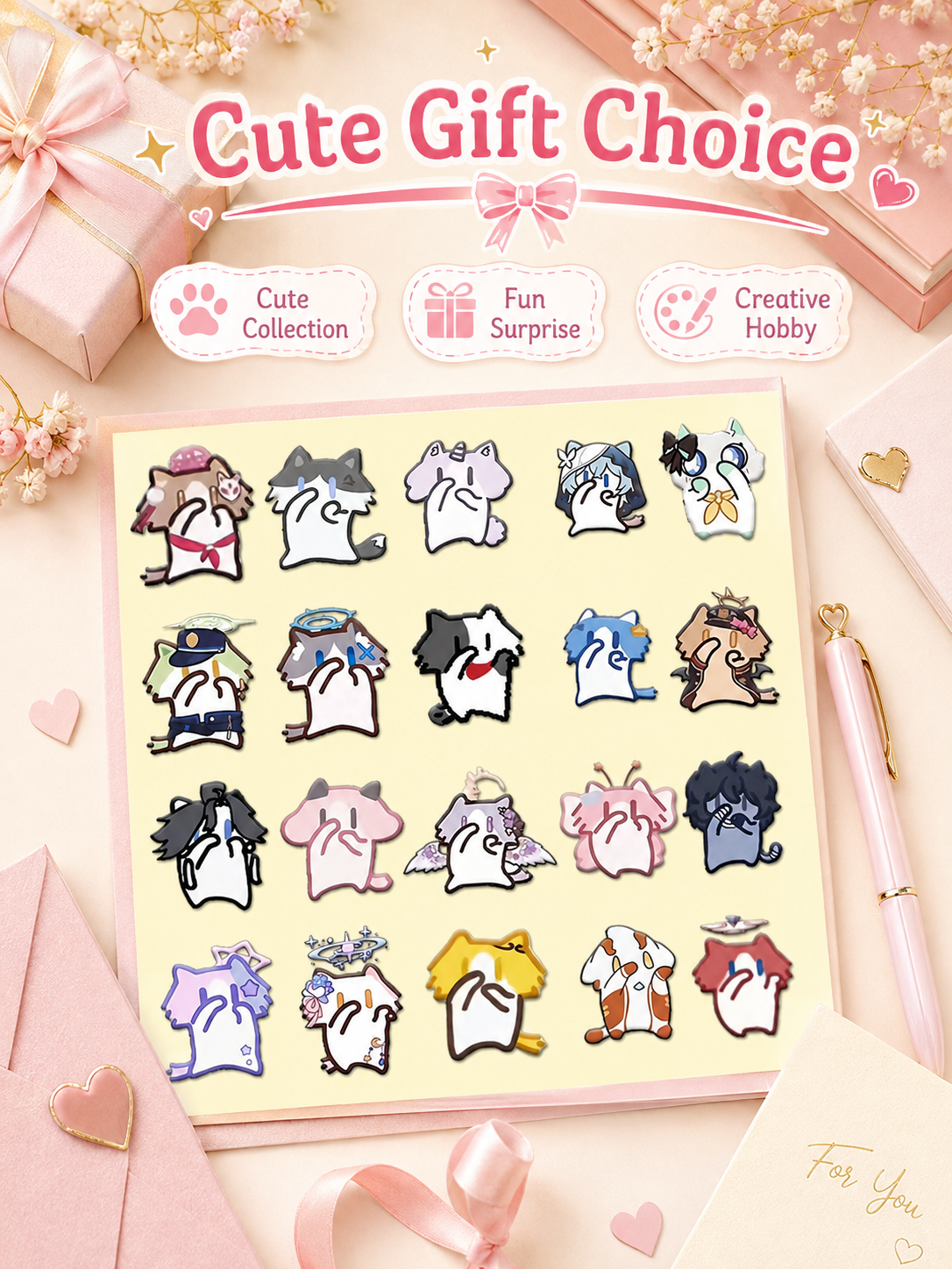 Cute Monthly Salary Cat Transfer Stickers, Kawaii Cartoon Cat Clear Waterproof Stickers, DIY Decorative Decals for Phone Case Water Bottle Laptop Journal