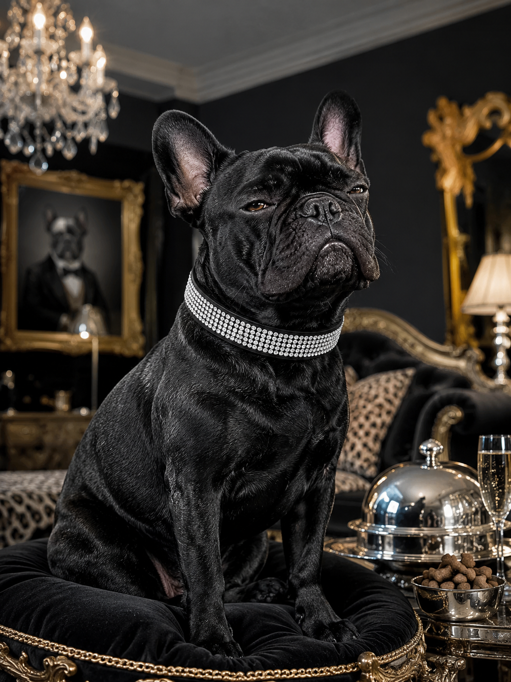 Bling Rhinestone Pet Collar, Soft PU Leather Sparkly Dog Collar with Adjustable Metal Buckle, Shiny Puppy Neck Collar for Daily Walking & Photo