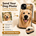 Send your dog photo｜Custom 3D squishy nose dog phone case