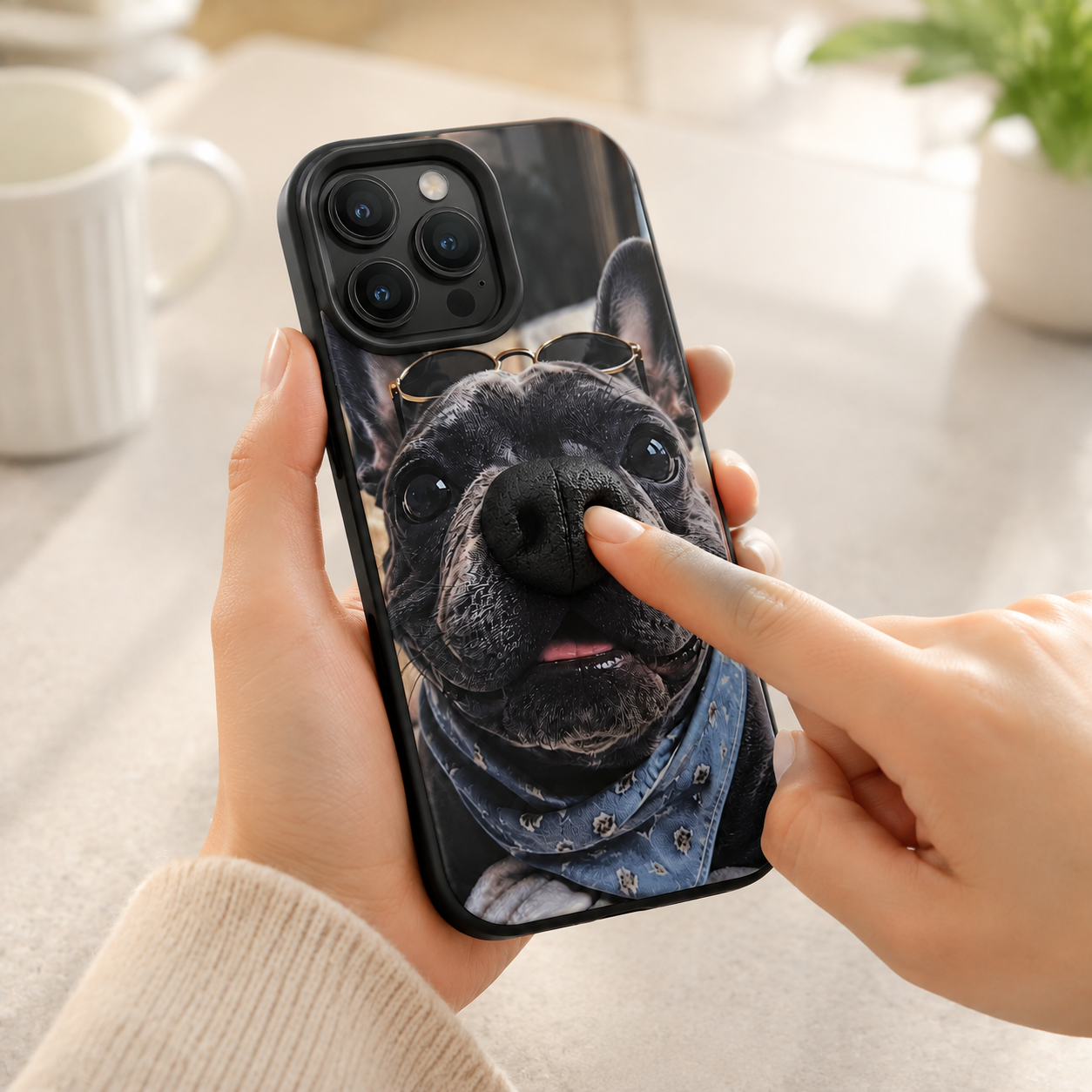 🐶 Stress‑Relief Pet Phone Case | Squishy 3D Silicone Nose