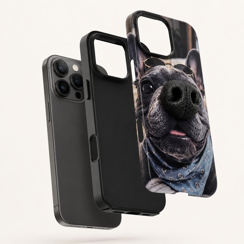 🐶 Stress‑Relief Pet Phone Case | Squishy 3D Silicone Nose