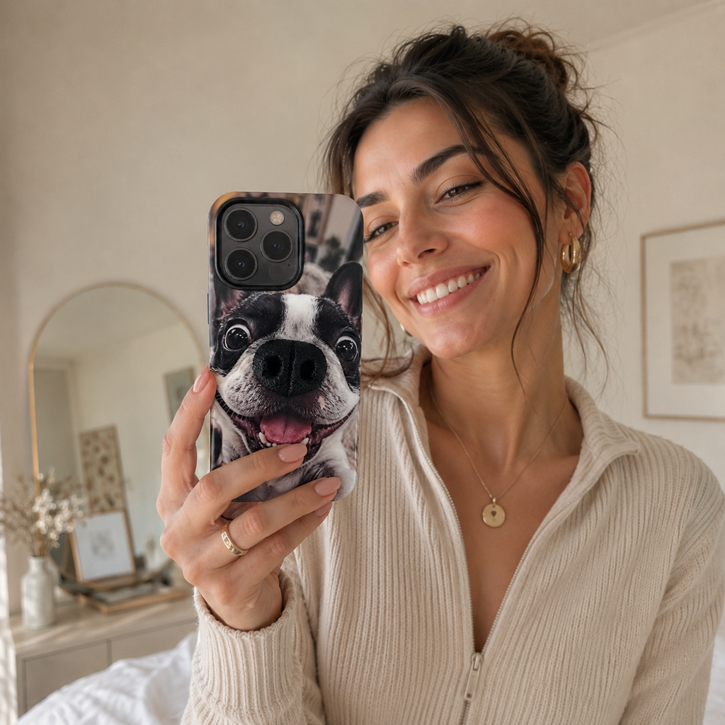 🐶 Stress‑Relief Pet Phone Case | Squishy 3D Silicone Nose