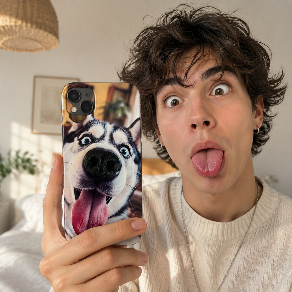 🐶 Stress‑Relief Pet Phone Case | Squishy 3D Silicone Nose