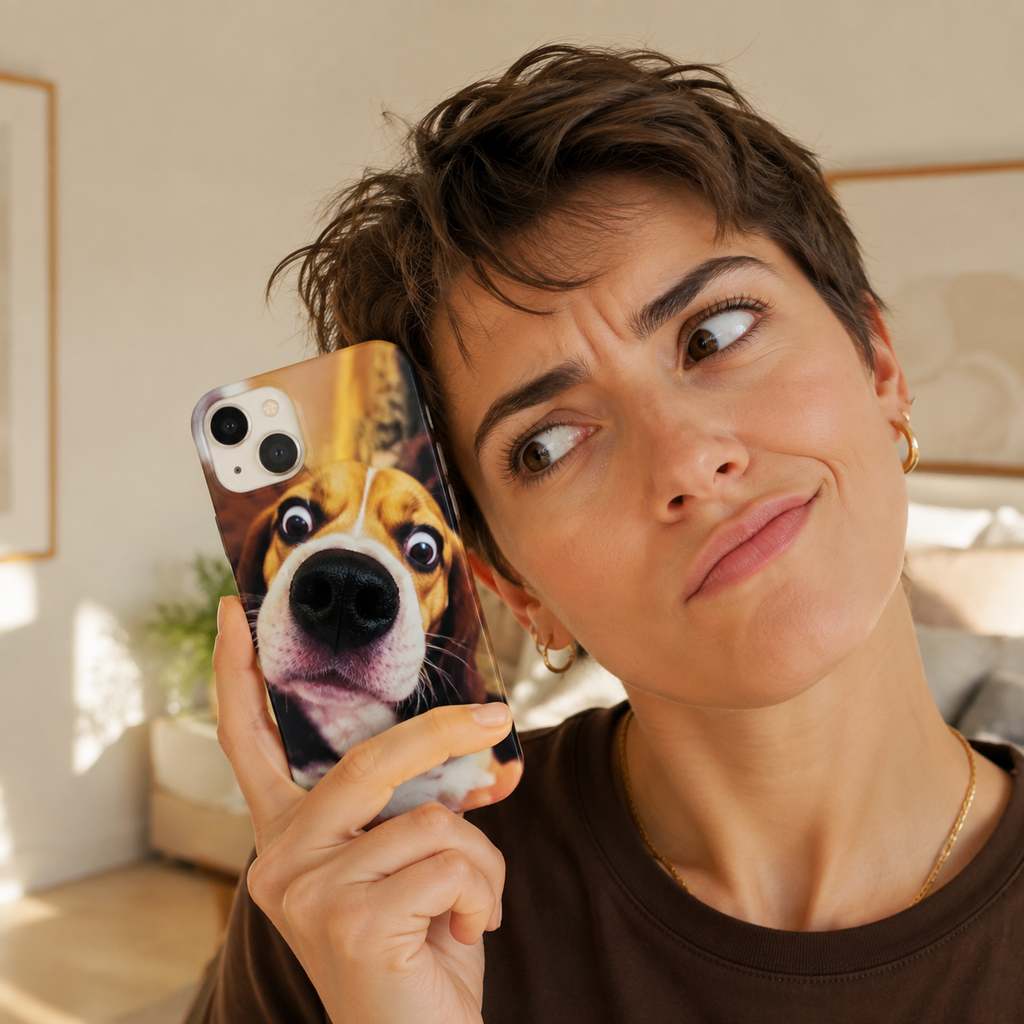 🐶 Stress‑Relief Pet Phone Case | Squishy 3D Silicone Nose