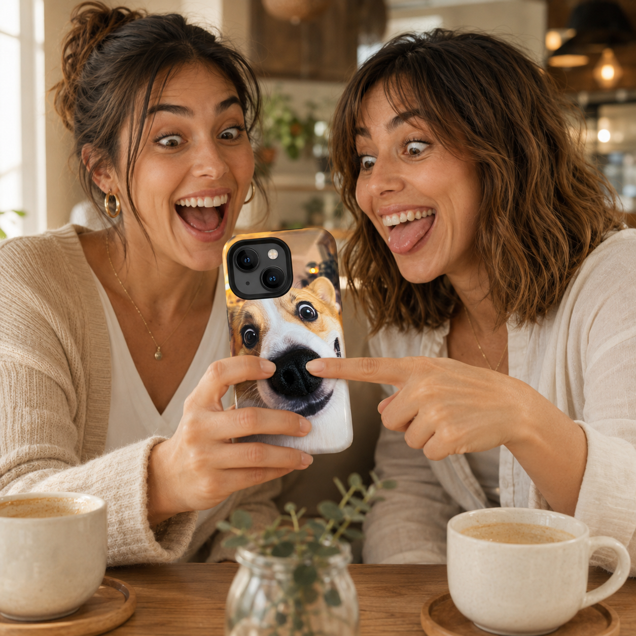 🐶 Stress‑Relief Pet Phone Case | Squishy 3D Silicone Nose