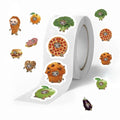 Cute and silly food, cat head roll stickers