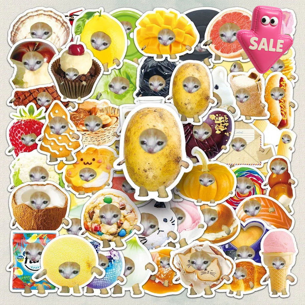 Funny Cat Head Stickers