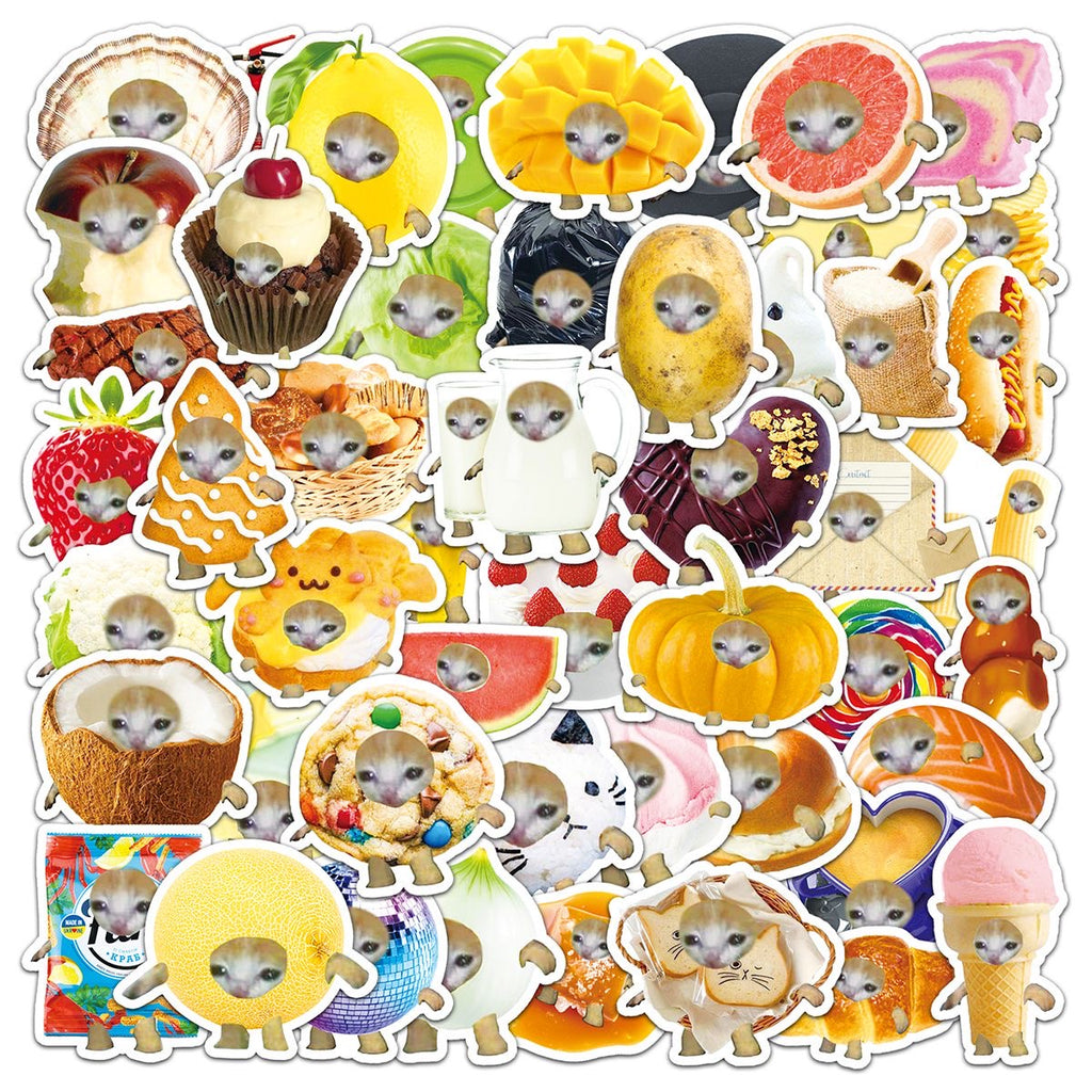 Funny Cat Head Stickers