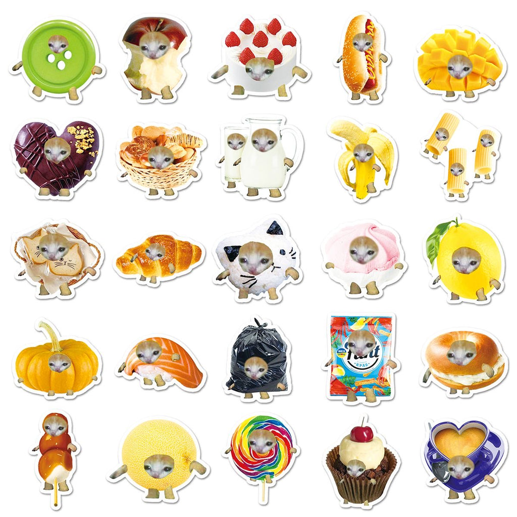 Funny Cat Head Stickers